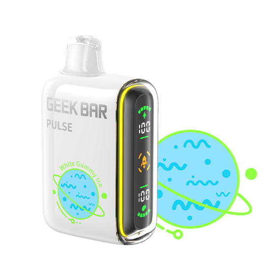 White Gummy Ice GEEK BAR PULSE 15000 Disposable Vapes – Ultra Puff Performance – Master Distributor